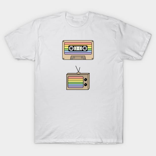 Discreet Pride LGBT Flag T-Shirt by ColoredRatioDesign